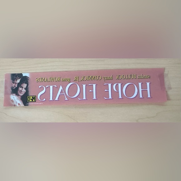 Hope Floats Mini Movie Theatre Mylar 2.5 X 11.5 - Picture 4 of 5